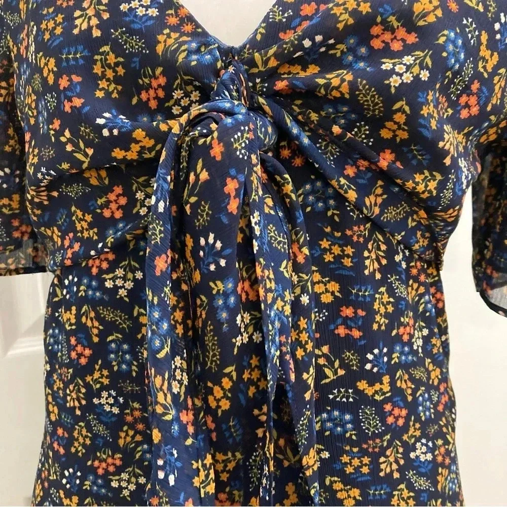 Madewell Cross-Front Mini Dress in Garden Party
